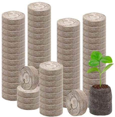 Zimmerpflanzenerde Blumenerde, 100 Stück organischer Topfpflanzendünger, 30 mm Torf-Bewurzelungssubstrat, für Gemüse, Bäume, Kakteen, Orchideen, Bonsai, Monstera und Zitrus im Außenbereich