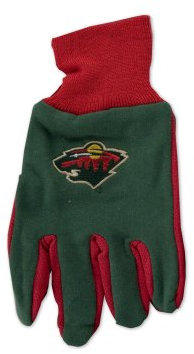 WinCraft NHL Minnesota Wild zweifarbige Handschuhe, Grün/Rot