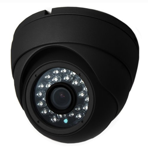 BW BWRD3 CCTV Camera Outdoor CCTV Security Dome Camera HD 700 Effio-E TVL CCD Vandalproof Weatherproof Metal Housing Home Security Camera - Black