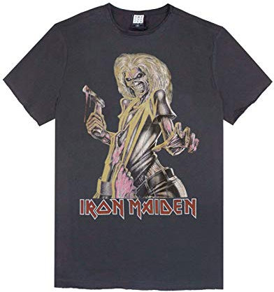 Amplified Iron Maiden Killers Men's T-Shirt Charcoal