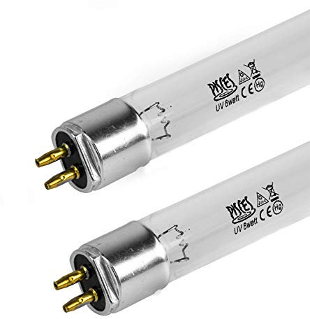 Pisces Twin Pack 6w (watt) T5 Replacement UV Bulb Lamp for Pond Filter UVC