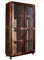 MASSIVMOEBEL24.DE | FREEZY Vitrine aus Massivholz #30 | Altholz - Mehrfarbig, lackiert | Industrial-Stil | 100x40x180 cm | Vitrine aus Massivholz Vollholzvitrine