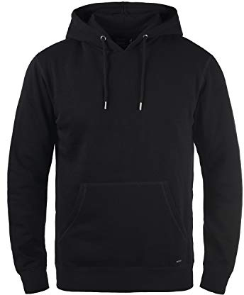 !Solid Bert Herren Kapuzenpullover Hoodie Pullover Mit Kapuze Und Fleece-Innenseite, Größe:S, Farbe:Black (9000)
