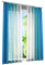 LiYa 2 Stück Gardinen mit Farbverlauf Design Vorhang Voile Transparent Dekoschal (BxH 140x245cm, Blau mit Kräuselband)