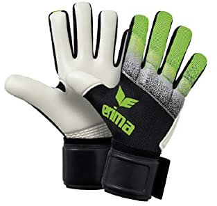 ERIMA Erwachsene Torwarthandschuhe FLEXINATOR knit, schwarz/grau/green, 9, 7221902