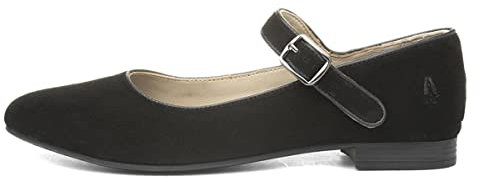 Hush Puppies Women's Melissa Strap Mary Jane Flat, Black, 3 UK