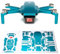 Wrapgrade Skin Sticker Set Kompatibel mit DJI Mini 2 (Caribbean Blue)