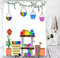 M&W DasDesign Duschvorhang bunt Garten schwer Farbvolle Blumen Planzen Badezimmer Textil Vorhang mit Antischimmel Effekt Igel waschbar Shower Curtain inkl. 12 C-Ringe mit Gewicht unten 180 x 200 cm