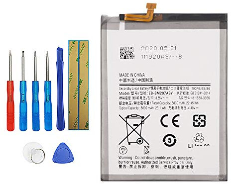 Vvsialeek EB-BM207ABY Ersatz Akku Kompatibel Für Samsung Galaxy M30s M31 M21 SM-M215F SM-M315F/DS SM-M307F SM-M307FN SM-M3070 A307F with Free Toolkit