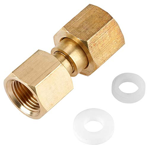 Kuuleyn Adapter CO2-Zylinder an Tank, Gold CGA-320 an CGA-580 Zylinder Adapter Kohlendioxid-Tank an Argon-Regler
