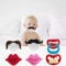 CDIYTOOL Lustiger Schnuller mit Schnurrbart-Requisiten, weiches Silikon, niedlich, küssbare Lippen und Zähne, Schnuller für Baby/Erwachsene/Haustiere, 6 Stück