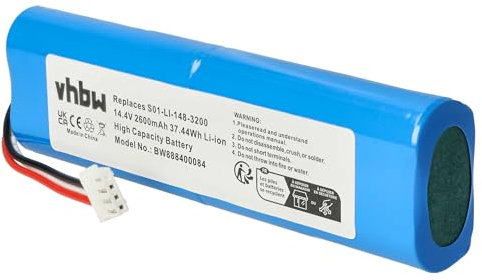 vhbw Akku kompatibel mit Ecovacs Deebot N8, N8 Pro, Ozmo 920 Staubsauger Home Cleaner Heimroboter (2600mAh, 14,4V, Li-Ion)