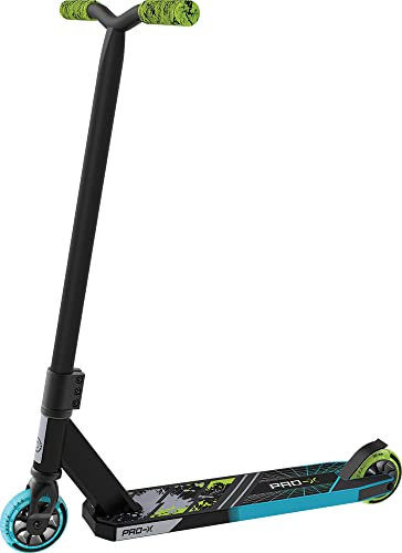 Razor Pro X Stunt-Scooter – Fester Lenker, 100 mm Performance-Räder, Aluminium-Deck mit Boxed-Kanten, anpassbares Griffband, Profi-Qualität, Trick-Scooter für Kinder und Jugendliche