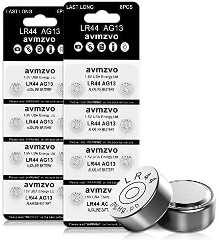 AG13 LR44 Batteria pila a Bottone Alcalina 16 Pezzi 357/357A/L1154/A76/GPA76【3 Anni di Garanzia】 (LR44-16)
