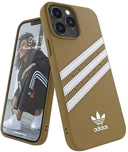 adidas Originelle Schutzhülle für iPhone 13 Pro Max 6.7 – stoßfeste Schutzhülle – erhöhte Kanten – Gold – Beige