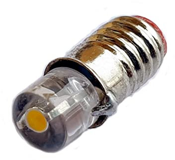 1x E5,5 LED 5V-8V / 9V-19V passend für Mini Adventstern TT H0 Modellbahn Modellbau kaltweiß warmweiß weiß (12V, warmweiß)