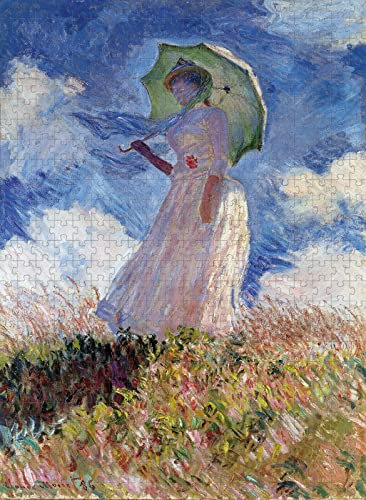 Puzzle für Erwachsene, 3000 Teile, Ölgemälde, Monet-Frau, die einen Regenschirm hält, Puzzle-Spiel, Geschenk