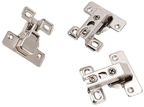 3-teiliges 90-Grad-Eckscharnier-Set, 180-Grad-Pufferscharnier, Kurzer Arm, Zinklegierung, Klappscharnier, Schranktürscharnier für Zuhause