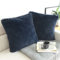 NordECO HOME 2er Set kissenbezüge 50x50 cm Kissen Marineblau Künstlich Pelz Fellkissen Dekorative Deko Kissen Kuschelkissen Flauschig Sofakissen Weich Plüschkissen für Sofa
