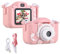Andoer Appareil photo numérique pour enfants 1080P 2,0 pouces Appareil photo photo pour enfants avec sangle, cadeaux idéaux pour enfants filles de 3 à 10 ans, rose chat