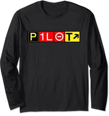Pilot T-Shirt Runway Schilder Langarmshirt