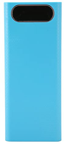 8 x 21700 DIY Power Bank Case Kit, caja de almacenamiento inalámbrica de carga rápida sin soldadura con pantalla LCD, carcasa de plástico para cargador de batería (batería no incluida), color azul