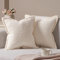 Topfinel 2er Set Kissenbezug 45x45 beige Kordsamt Kissenbezüge Kissenhülle Dekorative Sofakissen Couchkissen Dekokissen Kissen mit Verstecktem Reißverschluss