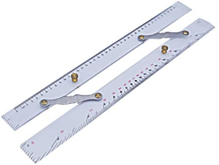 Ranuw Marine Navigation GPS Plotter Parallellineal für Boot Meeresdiagramm Messteiler Marine Navigation GPS Plotter Parallellineal aus Polyvinylchlorid (PVC) mit Korrosionsbeständigkeit