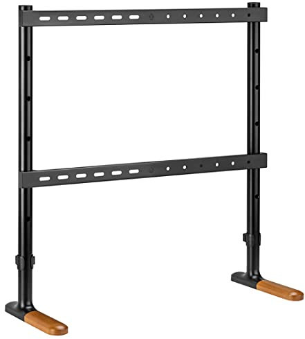 mywall Soporte de TV HT26L para Pantallas de 49 a 75 Pulgadas, Soporte de Suelo para TV con Aspecto de Madera y Almohadillas Antideslizantes, Soporte Universal para TV con Carga de hasta 40 kg