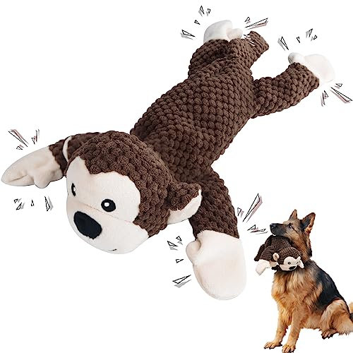 Hundespielzeug, Hunde Spielzeug, Plüschhundespielzeug, quietschendes Hundespielzeug, welpenspielzeug, gefüllte Hundekauspielzeug für Welpen, kleine, mittlere, große Hunde (Affe2)