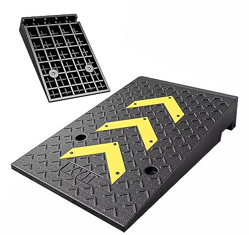 ZYY@ Bordsteinrampe Gummi Rampen, Vollgummi Türschwellenrampe, Bordsteinkanten Rampe, Auffahrkeile Auffahrrampe für Auto, Rollstuhl, Bürgersteig, Wohnmobil