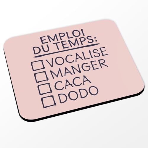 Fabulous Mauspad, Rosa – Stundenplan Baby Humor Witz – (Maße 24 x 20 cm)