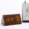 SPORTARC Holz-Dreieck-Wecker, digitaler Temperatur- und Feuchtigkeitswecker, LED-hölzerne elektronische Uhr für Zuhause, Schlafzimmer, Büro ()