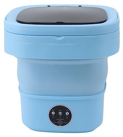 Sorandy Lavadora Portátil Pequeña, Lavadora Multifuncional de Gran Capacidad, Lavadora Plegable con Centrifugado Suave para Dormitorio Camping Viaje Ropa (Azul (para Alcantara 4175))