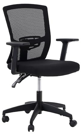 ALPHA HOME Bürostuhl Ergonomischer Schreibtischstuhl Höhenverstellbar Drehstuhl Ergonomisch Computerstuhl mit Verstellbarer Lendenwirbelstütze, Armlehne,Wippfunktion bis zu 160kg belastbar