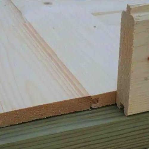 Alpholz Holzfußboden Gartenhäuser, Gerätehäuser inkl. Fundamenthölzer, Sockelleisten 18 mm Stärke naturbelassen 9m²