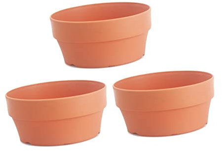 BESPORTBLE 3 Piezas Maceta Redonda Jardineras para Plantas De Interior Mini Ollas De Barro Maceteros Rústicos Macetas De Terracota Macetas con Agujeros De Drenaje y Platillos Cerámica Plato