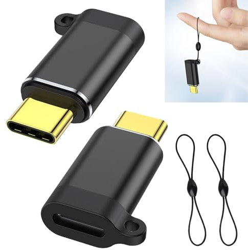 INBOLM Lightn-ing to Usb C Adaptor,2 Pcs Aluminum Usb-C Adapter Type C Male 60w High-Speed Charging Adapter Fully-Compatible Power for Macsbooks Pro,Type-C Phones Tablets, Other Usb Type-C Devices