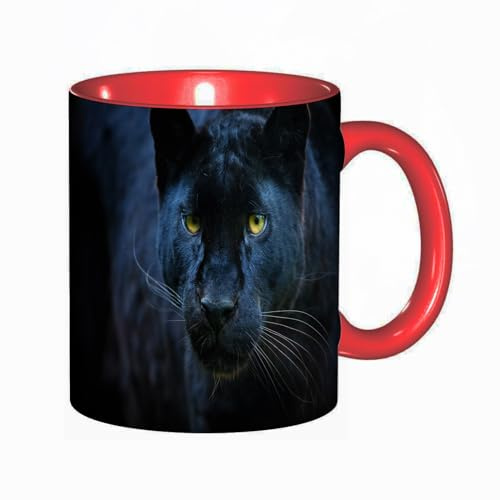 DHAEY Funny Coffee Mugs Black Panther Novelty Humorous Tea Cup for Women - Unique Ceramic Coffee Cup 14oz - Tea Birthday Gift