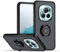 XINYEXIN Coque pour Honor Magic 6 Pro, Etui Téléphone Antichoc avec Anneau de Support, Hard PC et TPU Bumper Mat Translucide Case Cover - Noir