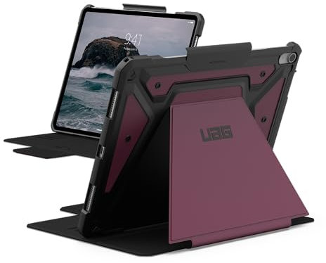 URBAN ARMOR GEAR Metropolis SE Case Apple iPad Air 13 (M2 / 2024) Funda (Función Wake / Sleep, Soporte para Apple Pencil / Logitech Crayon, Función Soporte) burdeos