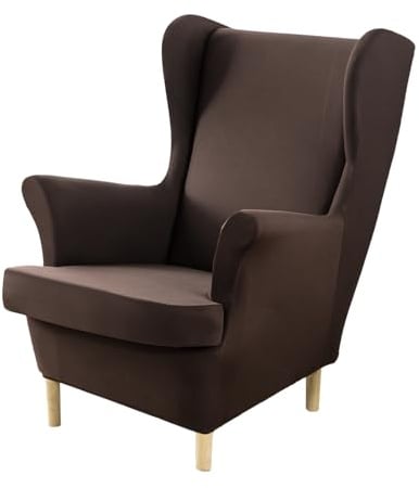 SHILINTONG Ohrensessel Stuhlabdeckungen 2-teiliges Set Stretch Spandex Slipcover mit elastischer Unterseite, Rutschfester Möbelschutz für Wohnzimmer, Schlafzimmer (passend für Stühle 31-36)