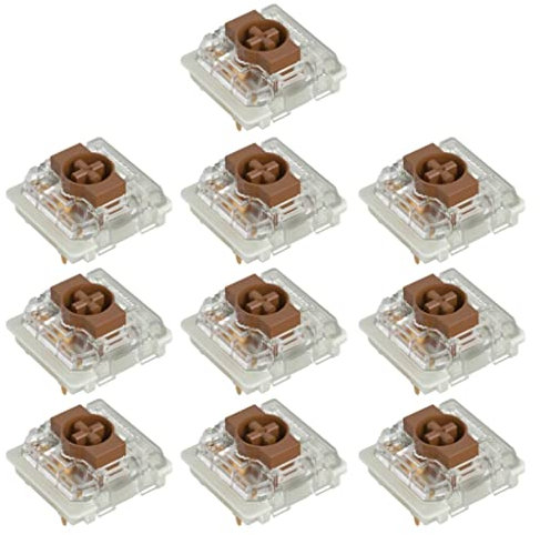 GATERON Low Profile h Blue Brown -33 hes Ultra-Slim 3Pins for Mechanical Keyboard Hot-Swap