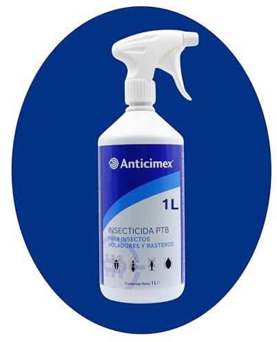 ANTICIMEX Insecticida Rastreros y Voladores | Elimina de Forma Eficaz Todo Tipo de Insectos | Insecticida cucarachas, Hormigas, Moscas, Avispas, Pececillos de plata | Permetrina y Tetrametrina | 1L