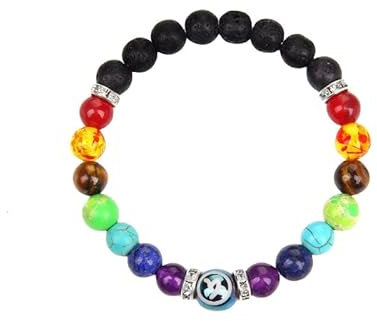 SHAOCONG Kristall Armband, Armbänder Aus Natürlichem Edelstein Mit 7 Chakras, Steinbock, 12 Sternbilder, Lavastein -Armband, Glücksbringer, Stretch-Armband Für Frauen Und Männer