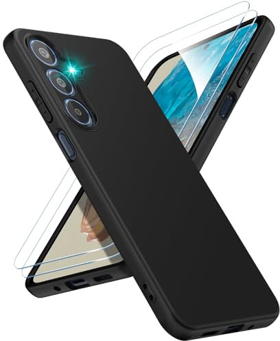 SineOrdo Coque pour Samsung Galaxy M35 5G et 2 Pièces Verre Trempé, Étui Samsung Galaxy M35 5G Vitre Protection Housse Antichoc Pochette Silicone TPU Case Protecteur d’écran - Nior