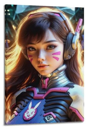 Overwatch Videospiel-Poster, dekoratives Gemälde, Leinwand, Wandposter und Kunstdruck, moderne Familienschlafzimmer-Dekoration, Poster, 60 x 90 cm, 5 Stück