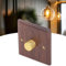 Dimmer Switch, with Brass Knob, Black Walnut Wood Dimming Switch, LED Lamp Dimmer Switch, for Home Light 200 to