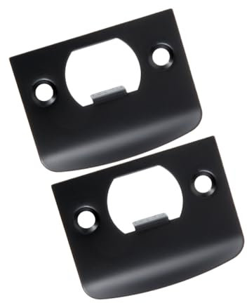 HOLIDYOYO 2pcs Stainless Steel Bolt and Lock Slot D-Strike Plate Door Strike Plate Deadbolt Reinforcement Strike for Exterior Door Installation