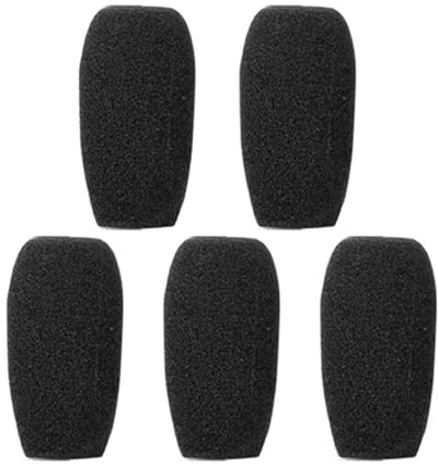 5 x Mikrofon-Schutz, Headset-Mikrofonabdeckungen, Schaumstoff, Geräuschreduzierung, Headset, Mikrofon-Schwamm